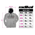 Campera Casual Friza Hot Rod Gris Radikal Racing Motocross - Imagen 5