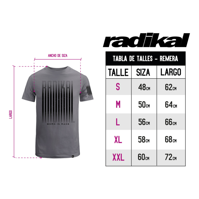Remera Algodon Long Gris Radikal - Imagen 3