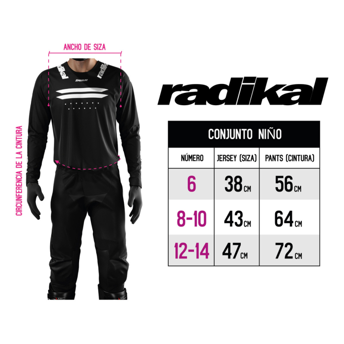 Jersey Radikal Niño Race Negro - Motocross / Atv / Mx - Imagen 4