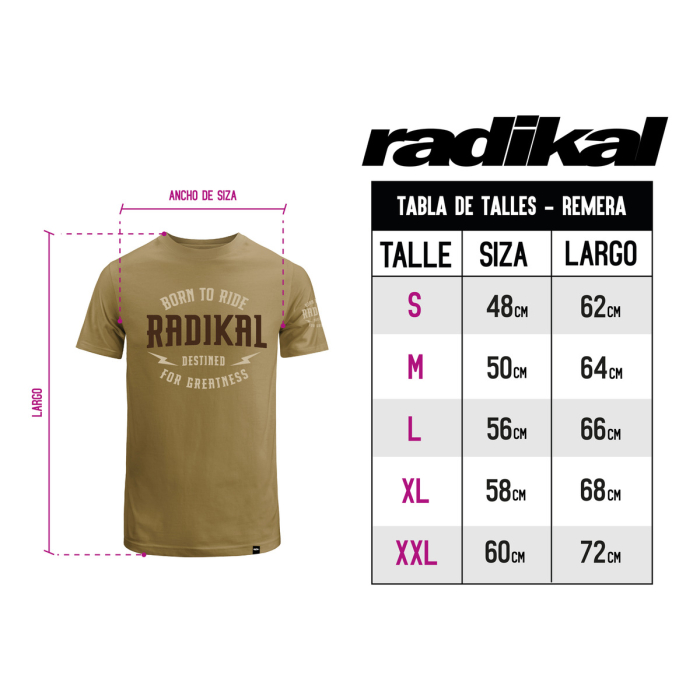 Remera Algodon Radikal Destined Beige - Imagen 2