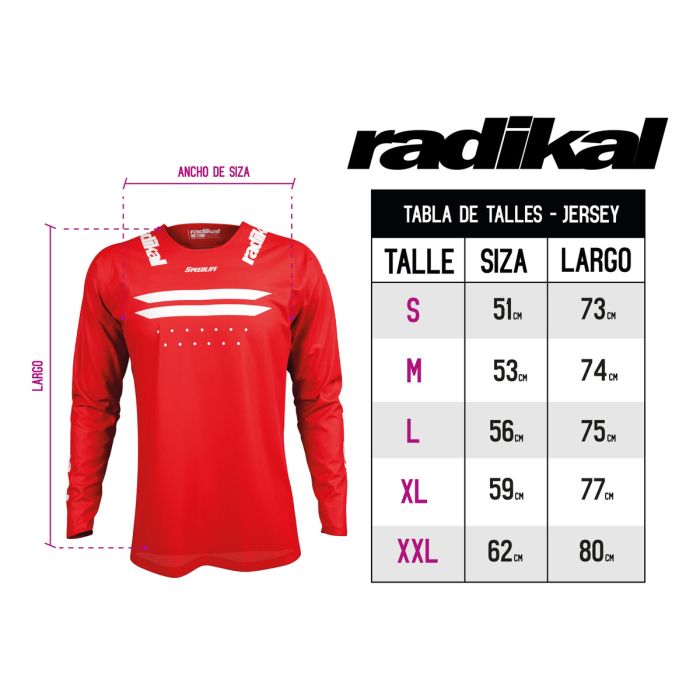 Jersey Race Roja - Radikal - Motocross / Atv - Imagen 4