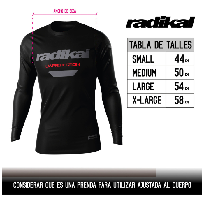 Primer Piel Termica Manga Larga Radikal Racing Mx Atv - Imagen 3