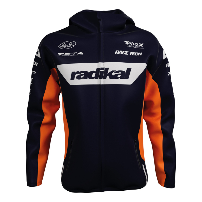 Rompeviento Campera Iron Naranja-azul Radikal Racing - Imagen 1