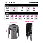 Conjunto Radikal Flux Grey - Motocross / Atv / Mx - Imagen 4