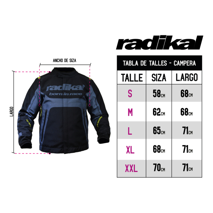 Campera Street Moto Calle Speed Gris Radikal - Imagen 8
