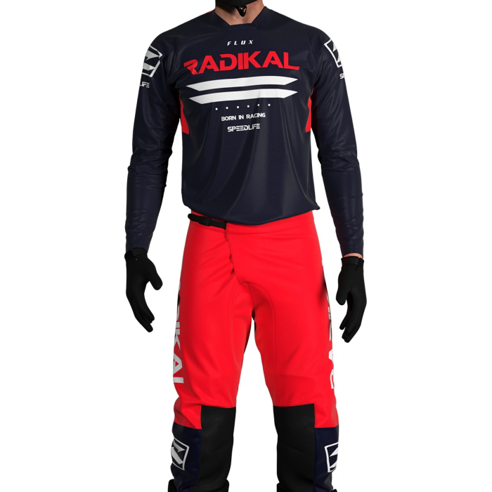 Conjunto Radikal Flux Rojo/azul - Motocross / Atv / Mx - Imagen 1