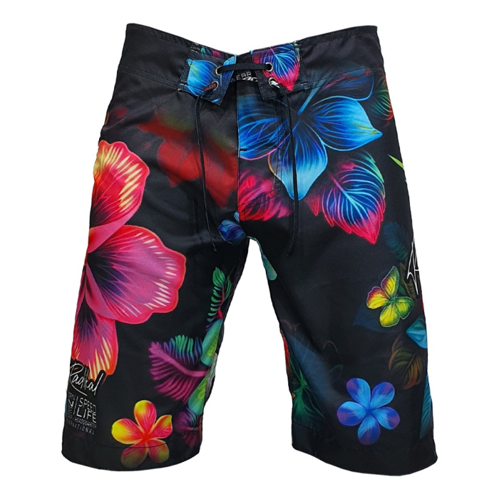 Bermuda Flowers Radikal Racing Casual/baño - Imagen 1