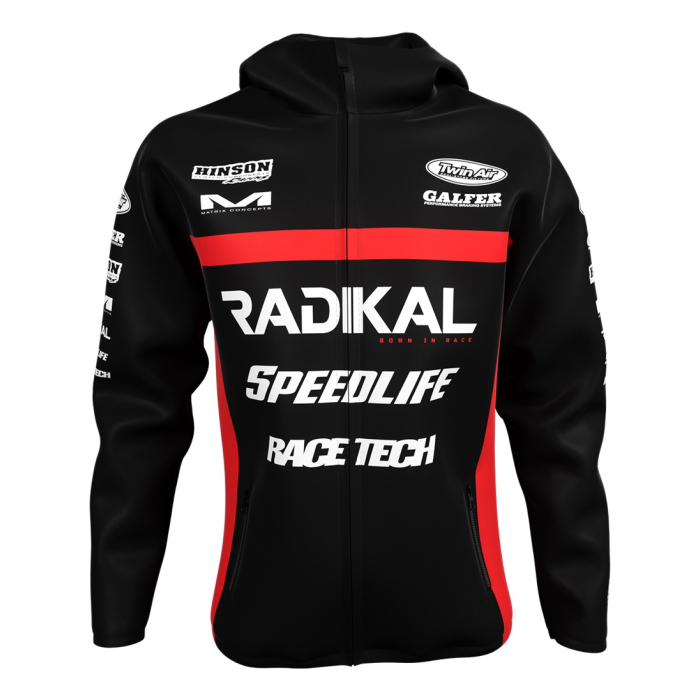 Campera Rompeviento Race Negro Radikal - Imagen 1
