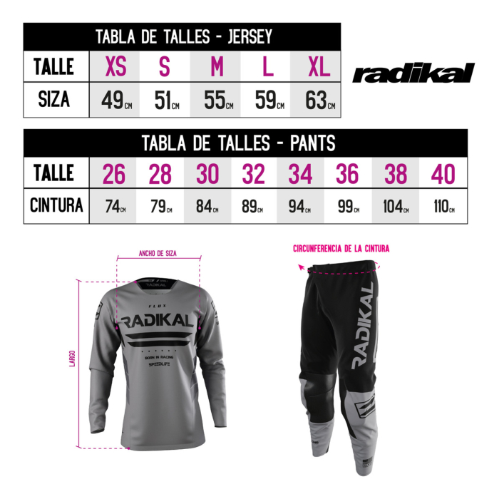 Pantalon Motocross Radikal Flux Grey - Imagen 5