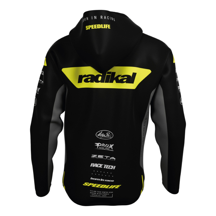 Rompeviento Campera Iron Fluo-negro Radikal Racing - Imagen 3