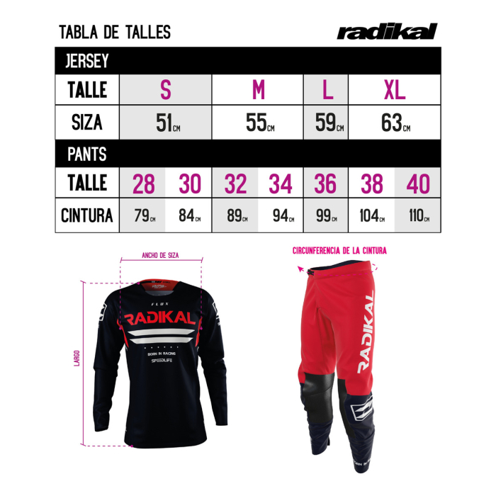 Conjunto Radikal Flux Rojo/azul - Motocross / Atv / Mx - Imagen 5