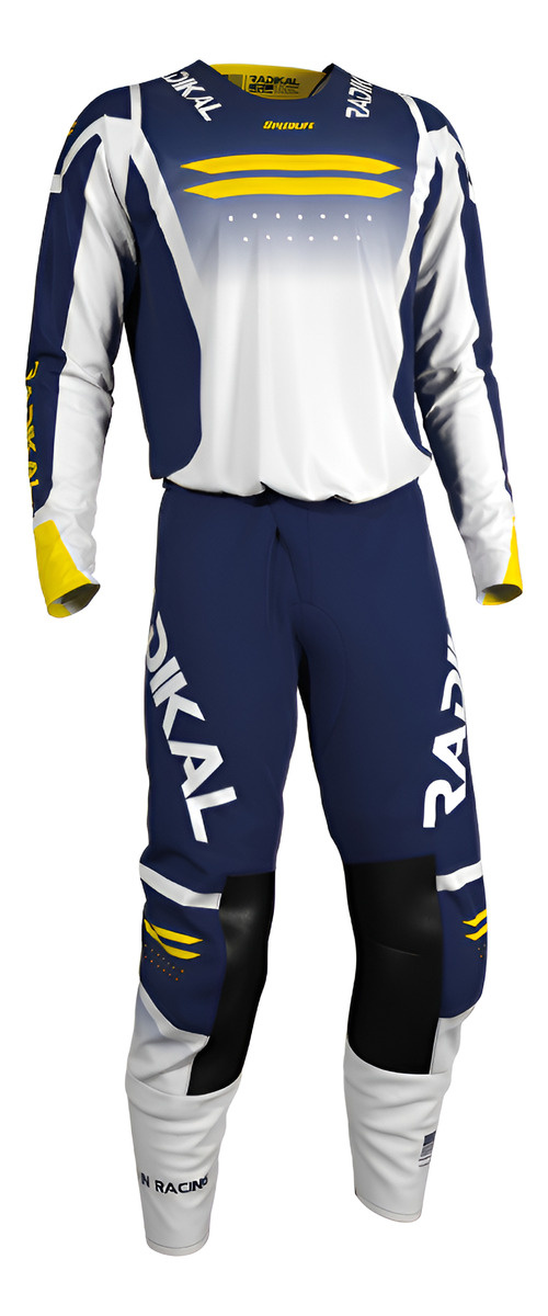 D_834338-MLA90041947773_082025-F.jpg Conjunto Radikal Flux Blue-yellow Factory - Motocross/atv/mx - Imagen 1