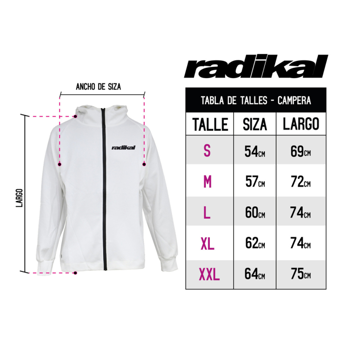 Campera Casual Softshell City White Radikal Racing - Imagen 4