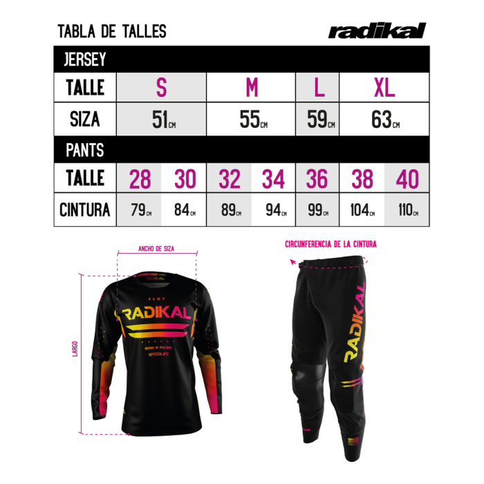 Conjunto Radikal Flux Gravity - Motocross / Atv / Mx - Imagen 5