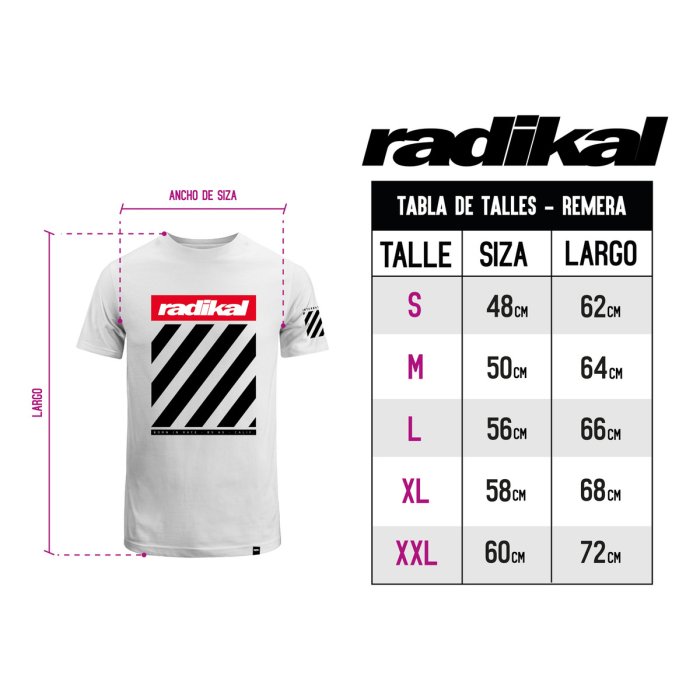 Remera Algodon Psico Blanca Radikal - Imagen 2