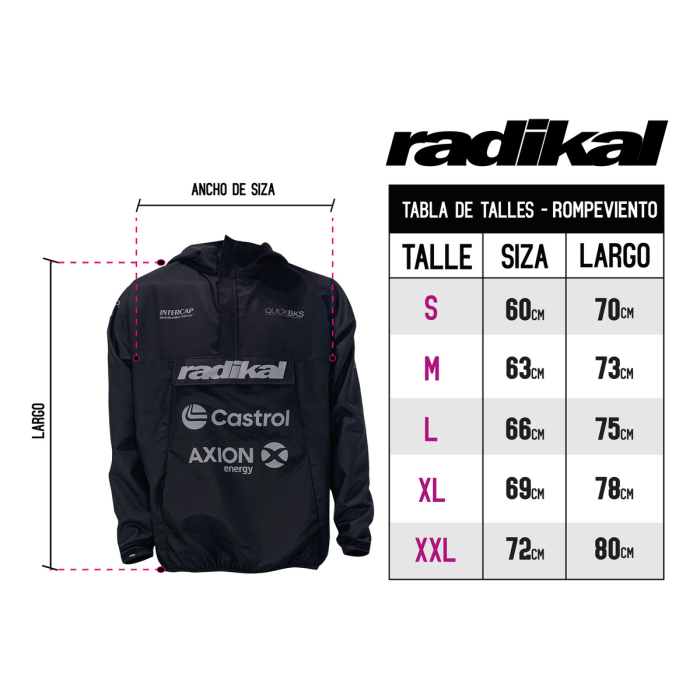 Rompeviento/campera Anorak Team Radikal Ciclismo/mtb/mx - Imagen 4