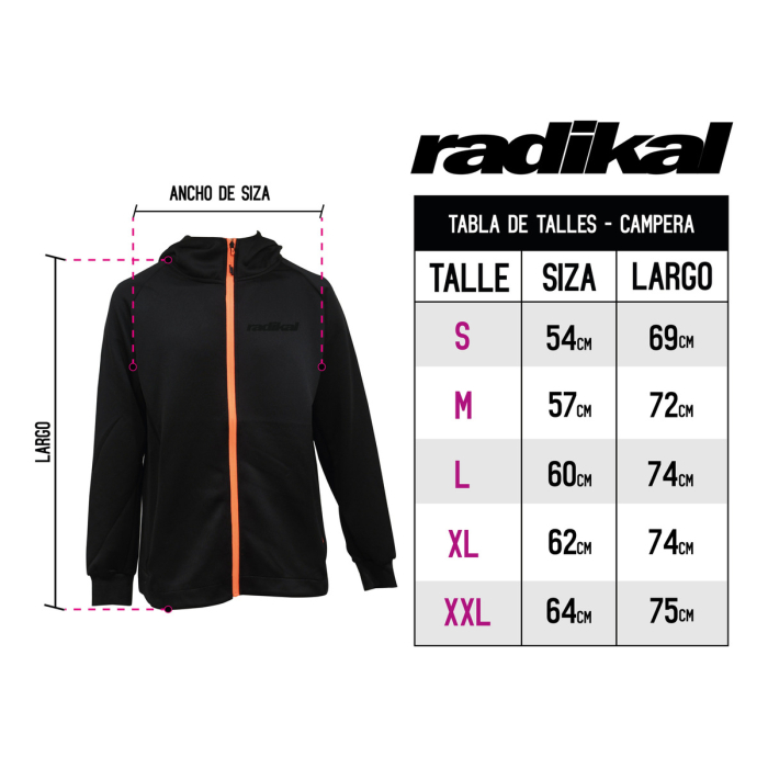 Campera Casual Softshell City Black Radikal Racing - Imagen 4