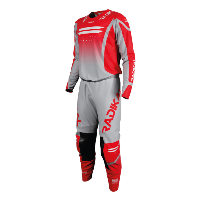 Conjunto Radikal Flux Red-grey Factory - Motocross/atv/mx - Imagen 2