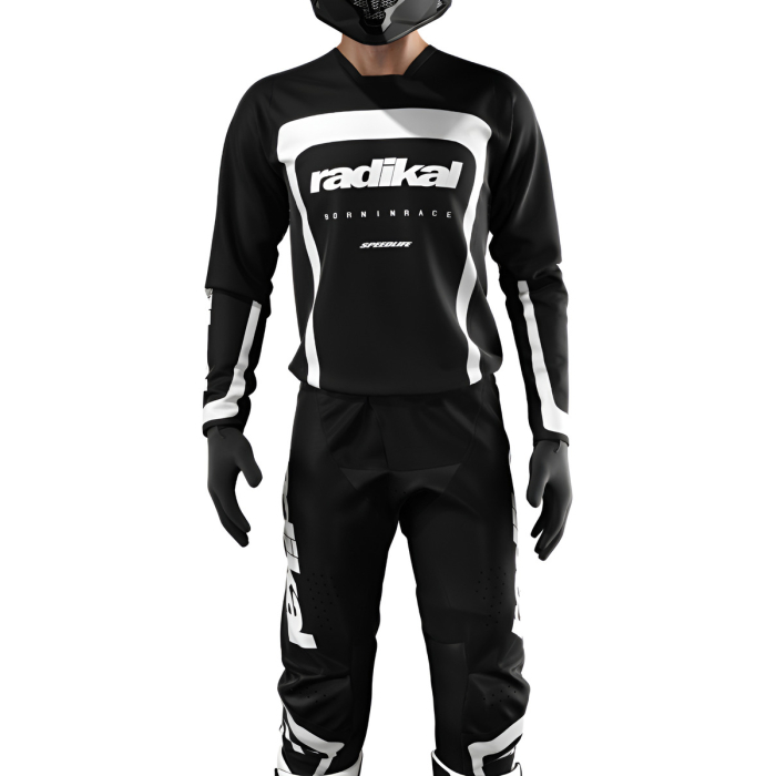 Conjunto Radikal Solid Black - Motocross / Atv / Mx - Imagen 1