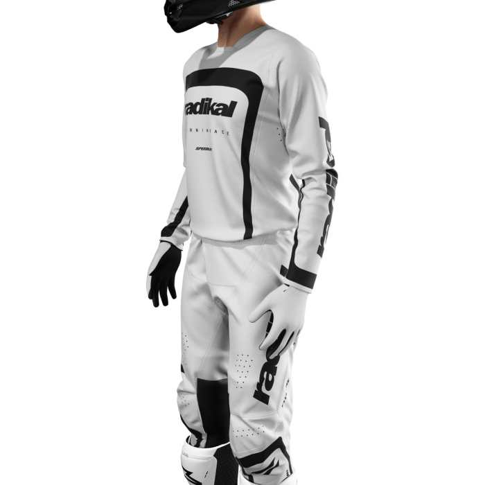 Conjunto Radikal Solid Grey - Motocross / Atv / Mx - Imagen 2