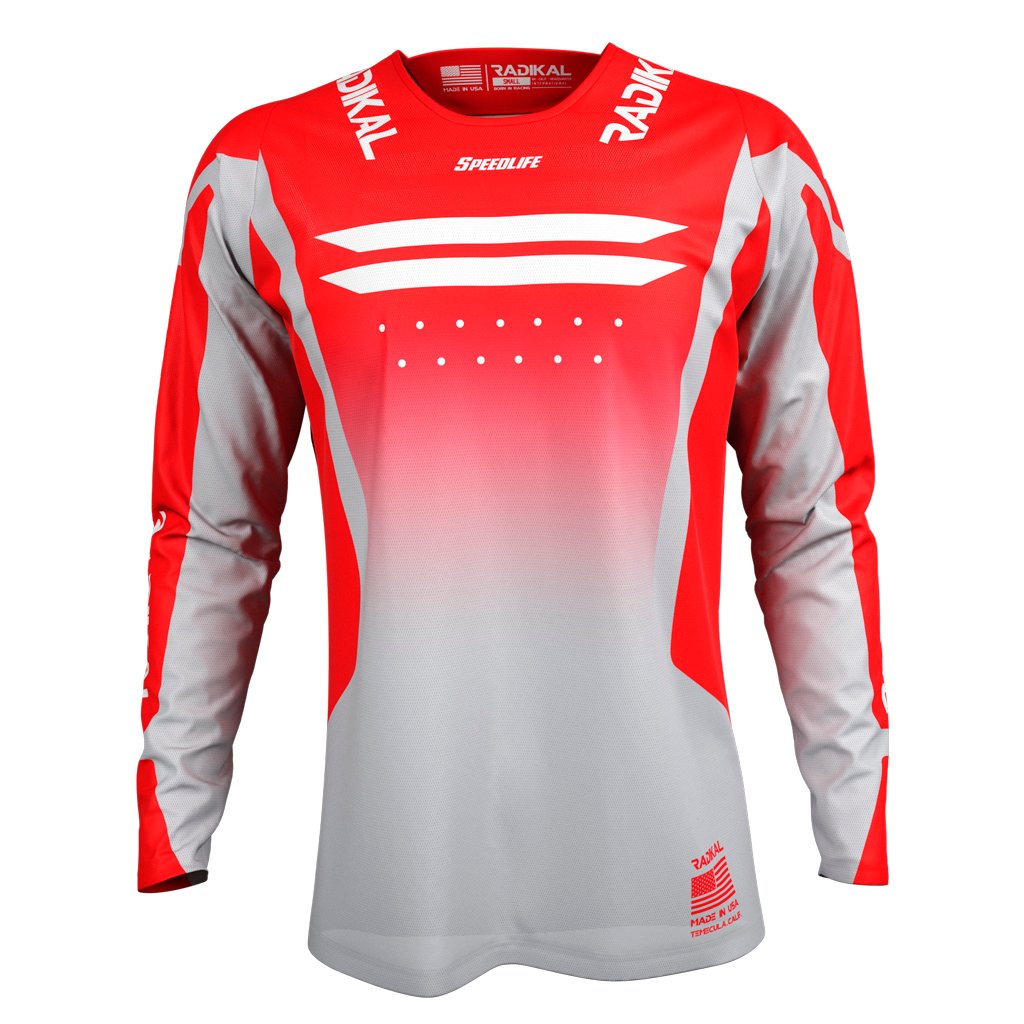 JERSEY 1 Jersey Mx Flux Red-Grey Factory - Radikal - Motocross / Atv - Imagen 1